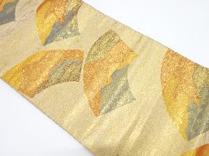 リサイクル　地紙に古典柄織り出し袋帯